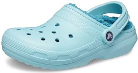 Crocs Unisex Classic Lined Clog, Pure Water, 11 UK Men/ 12 UK Women