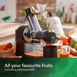 Philips Viva Masticating Juicer – Black Slow Juice Extractor