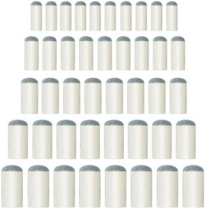 50 PCS Pool Cue Tips, 5 Sizes 9/10/11/12/13mm Screw on Tips Slip-On Billiard Cue Tips Replacement, Pool Cue Tips Cover Hard with Pool Cue Stick Ferrules for Snooker and Pool Cues