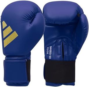 Adidas Combat Sports Boxing Gloves Speed 50 Club Boxing Gloves Collegiate Royal/Gold (Colleg) 12OZ ADISBG50