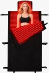 FUIART 2026 Upgraded Dual Wavelength LED Beads 660nm&850nm Red Light Therapy Blanket Full Body, Used to Face and Body Pain Relief Skin Health,Gifts for Women Men Mom Dad,75" x 34'' (Black)