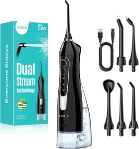 COSLUS Cordless Water Flosser – 300ml Portable Oral Irrigator