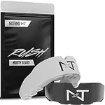 2 Pack Nxtrnd Rush Mouth Guard Sports, Professional Mouthguards for Boxing, Jiu Jitsu, MMA, Wrestling, Football, Lacrosse, and All Sports, Fits Adults, Youth, and Kids 11+ (B&W)