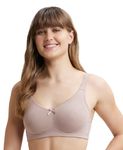 Jockey Women's Wirefree Non Padded Super Combed Cotton Elastane Stretch Full Coverage Everyday Bra with Concealed Shaper Panel and Broad Fabric Straps_Style_FE41_Mocha_34B