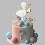 34 PCS Gender Reveal Stork Cake Top