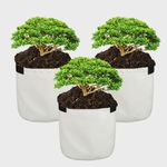 WET FREE Grow Bag (Garden Plant Bag) | 15X15 (43 Litre) | Pack Of 3 | 750 Gsm, White | Best For Home, Terrace, Balcony, Hotel, And School Gardening High Strength, Uv-Stabilized And High Durability