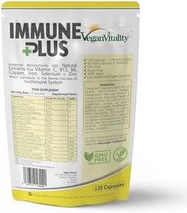 Immune Plus - Vitamines Système Immunitaire - 14 Vitamines & Extraits Naturels, la Vitamine C le Zinc le Curcuma le Sélénium le Gingembre la Canneberge le Sureau l’ail la Vitamine B12 & B6