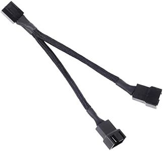 Silverstone SST-CPF01-10cm PWM Fan Splitter Cable for 2 Fans, Black Sleeved Braded