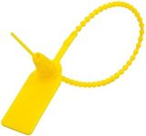 AOMGD 100 Pcs Fire Extinguisher Tags,Security Retail Anti-Theft Self-Locking Shoe Tag,Anti-Tamper Disposable Plastic Seals 250mm Length (Yellow)