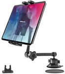 Oilcan Car Tablet Holder for Dashboard Windscreen, Heavy Duty Suction Tablet Mount for Truck [Full Angle & Metal Arm] for iPad Pro Air Mini, Galaxy Tab, Lenovo, iPhone, 4-12.9" Phones & Tablets