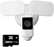 Lorex 2K WiFi Floodlight Camera - 32GB Outdoor Home Security Camera with Color Night Vision, Person Detection, and Flood Light - Exterior Surveillance Camera with Phone App (White)