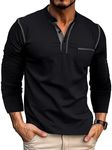 Ophestin Men's Henley Shirts Long S