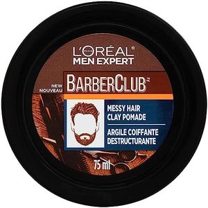 L'Oréal Paris Messy Hair Moulding Clay, Medium Hold, Long-Lasting Hold, For Long and Short Hair, Men Expert Men Expert Barber Club, 75ml