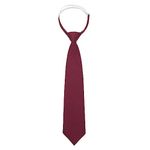 Mantieqingway Ties for Women, Pre-tied Adjustable Girls/Boys Neckties for Uniforms, School, JK/JC Cosplay, T-shirt Accessory, Wine Red