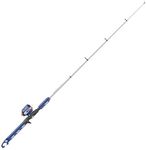 Zebco Wilder Spinning Reel and Fishing Rod Combo, 4'3" 2-Piece Durable Fiberglass Rod with Built-in Carabiner