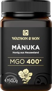 Miel de Manuka MGO 400+ 500g de Watson & Son | Qualité Premium certifiée de Nouvelle-Zélande