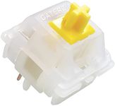 Gateron Milky Yellow Pro Switches Pre Lubed SMD RGB LED KS-3 5 Pin Switch Compatible MX Mechanical Gaming Keyboard(72pcs Yellow)