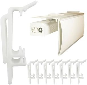 Amazing Drapery Hardware Vertical Blinds Valance Clips - Dust Cover Holder Bracket - Clear, UV Stable, Fits 1 3/8" and 1 7/8" Wide Headrails - 8 Pack