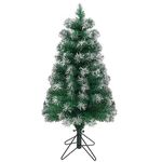 CCINEE Table Top Artificial Christmas Tree, 2 Ft Small Mini Green Xmas Tree with Flocking Snow Frost Tips and Metal Stand for Porch Coffee Table Centerpiece Arrangements Home Office Holiday Decor