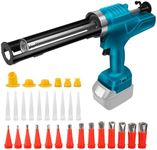 WingFly Cordless Caulking Gun, Electric Caulk Gun Compatible with Makita 18V Battery, 6 Adjustable Speed, Sealant Gun for 310ml Cartridge, for Filling, Sealing (Only Tool) (Blue)