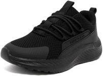 Nautica Youth Slip-On Sneakers – Athletic Bungee Lace Shoes for Boys and Girls with Cushioned Insole and Flexible Sole - Signe, Black Black, Size 3