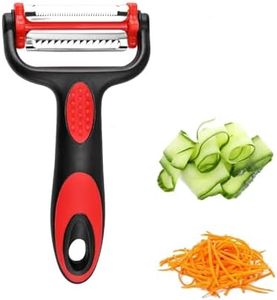 FOGOIN 3 en 1 Econome a Julienne - Econome Spaghetti Legumes, Eplucheur Légumes avec poignée antidérapante est Idéal pour peler les pommes de terre, les carottes et divers fruits et légumes