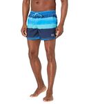 Speedo Men's Swim Trunk Short Length 14" Printed Drawcord Swim Shorts - Storm Palace Blue, Medium