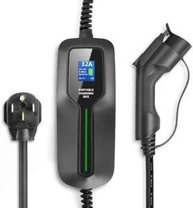 BESENERGY Level 2 EV Charger 32 Amp NEMA14-50 Plug with 20ft Charging Cord, 220V-240V Electric Vehicle Charger Indoor/Outdoor Car Portable Charger