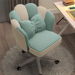 HDHNBA Home Office Chair Butterfly Chair with Mid-Back Upholstered Modern Tufted Computer Task Chair Swivel Height Adjustable Velvet Accent Chair