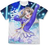 Cospa Love Live! Sunshine!! Watanabe You, Full Graphic T-Shirt Over The Rainbow White XL Size