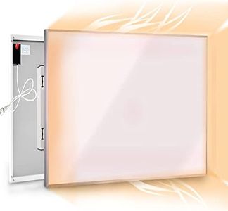 Coldfighting 350w Far Infrared Electric Panel Heater, Fits Under Desk/Wall Mounted/Ceiling Mounted, Eco Energy Efficient, White Standard Electric Radiators Frost, Safety Overheating Protection