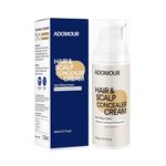 ADOMOUR Hair & Scalp Concealer Cream, 50ml | Covers Grey Roots & Bald Spots Instantly | Sweat Resistant & Stain Proof 24 Hour Formula | Professional & Natural Looking Hair Coverage | For Men & Women (Dark Brown)