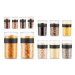 Bodum Storage Jar, Black, 4 x 0.25 l, 3 x 0.6 l, 3 x 1 l, 2 x 2 l