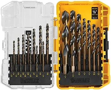 DEWALT Drill Bit Set, 21-Piece, 135 Degree Split Point, 31 Degree Helix, Black Oxide Coated, For Plastic, Wood and Metal (DWA1181)