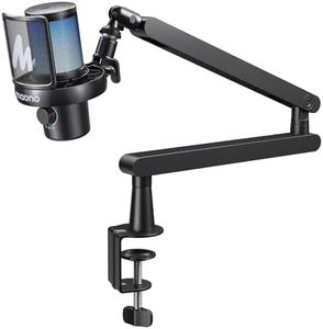 MAONO DM40 Pro AI Wireless Gaming Microphone with Low Profile Boom Arm BA92