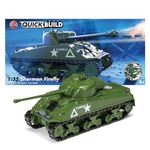 Airfix QUICKBUILD Model Tank Kit - J6042 Sherman Firefly Tank Model Building Kits for Kids 6+, Construction Toys for Boys & Girls, No Glue Model Making - Tank Gift Ideas for Christmas