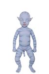 Farious 46cm Full Silicone Reborn Baby Doll Blue Avatar Silicone Baby Doll Looks Real Baby Doll (Girl)