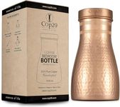 Cop29 Handmade Dolny Shiny Hammered Copper Bedroom Water Bottle I Pitcher with Lid I Bedside Water Carafe (Indoor Purpose with Loose Lid) –1000ml/34oz