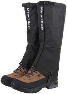 AMIJOUX 1 Pair Black Trimmer Brush Leg Gaiters, Snake Bite Protection for Lower Legs, Adjustable Boots Cover Legging Gaiter for Outdoor Hiking Hunting Snow Sand(Size M)