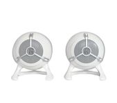 Time Computers Spherical Shaped Speakers | Mains Powered, 3.5mm Aux Jack | For PC Laptop Tablet & Monitor | White