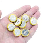 8Pcs CR2032 Battery 2 Soldering Pins 3V Coin Cell for Motherboard Calculator Battery CR2032 3V 2 Tabs Coin Cell for Main Board Toy Electronic Scale 8Pcs