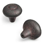 Hickory Hardware 1 Pack Solid Core Kitchen Cabinet Knobs, Luxury Cabinet and Dresser Knobs, Handle Pulls for Doors & Drawers, 1-1/2 Inch, Rustic Iron, Refined Rustic Collection