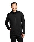 Port Authority® Grid Fleece Jacket, Deep Black, 3XL