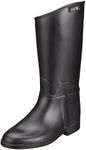 HKM Riding Boots Short and Tight with Elastic Panel, Children's, Reitstiefel -Kinder Kurz & eng- mit Elastikeinsatz, Black, 30 EU