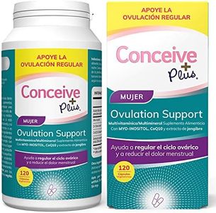 Conceive Plus Ovulación Suplemento para la Fertilidad en el SOP, Mio-Inositol, Jengibre, CoQ10, Equilibrio Hormonal para Mujeres 120 Cápsulas