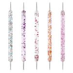 5PCS Dotting Tools Set Dotting Painting Pen Polish Carving Tool UV Gel Painting DIY Design Nail Art 2 Way Dotting Pen Tool Nail Design Dotting Tool for Gel Polish Decoration