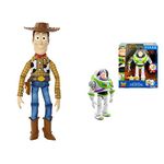 Disney and Pixar Toy Story Talking Woody and Buzz Lightyear Action Figures Bundle