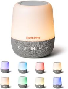 SlumberPod SlumberCalm 2-in-1 Sound Machine & Night Light for Kids | Baby Sleep Soother | White Noise for Ideal Sleep | Nature Sounds | 8 Night Light Colors | Multicolor Lightshow | Rechargeable