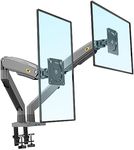 NEW G75 Model Dual Screen Desktop Monitor Mount 3-12kg per arm 22"-32" - Gunmetal Grey