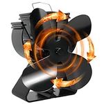4-Blade Heat Powered Stove Fan for 